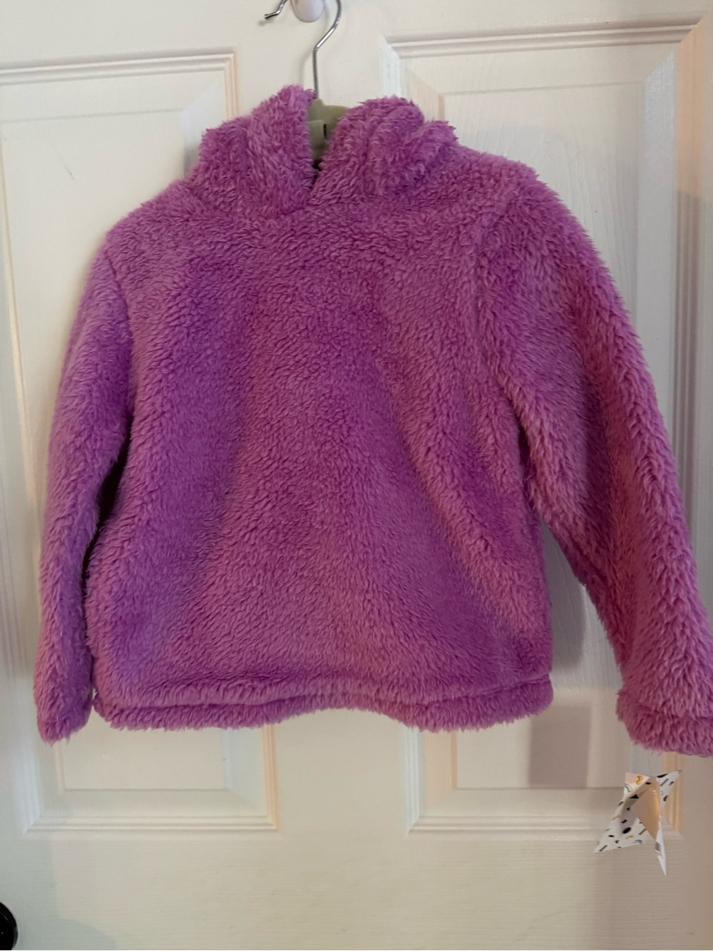 Harper Canyon Plush Hooded Kids Jacket in Purple